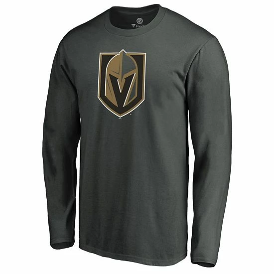 Men's Fanatics Branded Gray Vegas Golden Knights Primary Team Logo Long Sleeve T-Shirt Men's Fanatics Branded Gray Vegas Golden Knights Primary Team Logo Long Sleeve T-Shirt -Metaverse shop unnamed file 14314