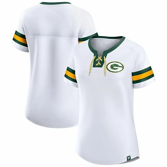 Women's Fanatics Branded White Green Bay Packers Sunday Best Lace-Up T-Shirt Women's Fanatics Branded White Green Bay Packers Sunday Best Lace-Up T-Shirt -Metaverse shop unnamed file 14319