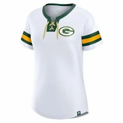 Women's Fanatics Branded White Green Bay Packers Sunday Best Lace-Up T-Shirt 4 Women's Fanatics Branded White Green Bay Packers Sunday Best Lace-Up T-Shirt -Metaverse shop unnamed file 14321