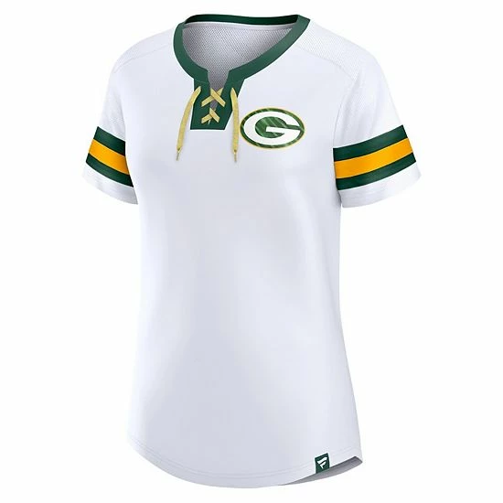 Women's Fanatics Branded White Green Bay Packers Sunday Best Lace-Up T-Shirt Women's Fanatics Branded White Green Bay Packers Sunday Best Lace-Up T-Shirt -Metaverse shop unnamed file 14321