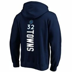 Men's Fanatics Branded Karl-Anthony Towns Navy Minnesota Timberwolves Team Playmaker Name & Number Pullover Hoodie -Metaverse shop unnamed file 1433