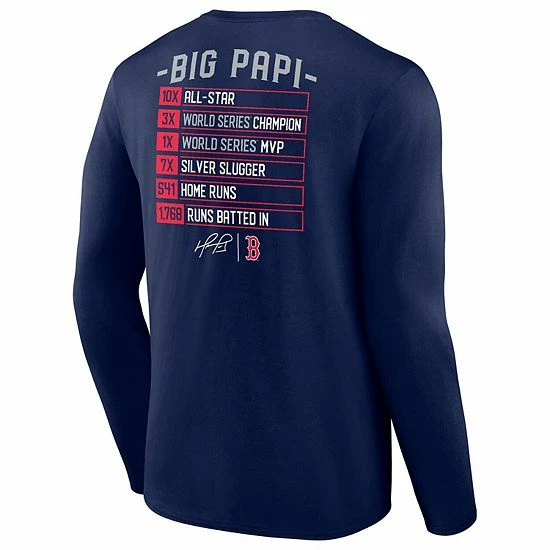 Men's Fanatics Branded David Ortiz Navy Boston Red Sox Stats Resume Long Sleeve T-Shirt Men's Fanatics Branded David Ortiz Navy Boston Red Sox Stats Resume Long Sleeve T-Shirt -Metaverse shop unnamed file 14347