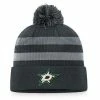 Men's Fanatics Branded Charcoal Dallas Stars Authentic Pro Home Ice Cuffed Knit Hat With Pom