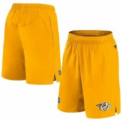 Men's Fanatics Branded Gold Nashville Predators Authentic Pro Rink Shorts