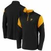 Men's Fanatics Branded Black Pittsburgh Pirates Primary Logo Quarter-Zip Jacket