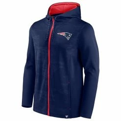Men's Fanatics Branded Navy/Red New England Patriots Ball Carrier Full-Zip Hoodie -Metaverse shop unnamed file 1444