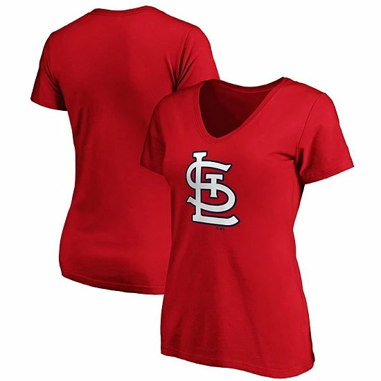 Women's Fanatics Branded Red St. Louis Cardinals Plus Size Core Official Logo V-Neck T-Shirt Women's Fanatics Branded Red St. Louis Cardinals Plus Size Core Official Logo V-Neck T-Shirt -Metaverse shop unnamed file 14481