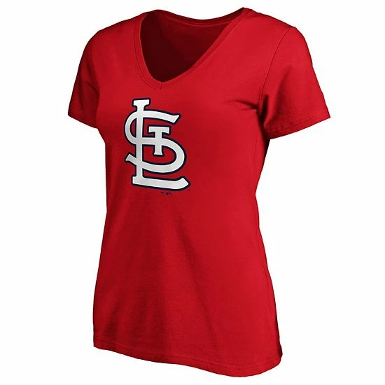 Women's Fanatics Branded Red St. Louis Cardinals Plus Size Core Official Logo V-Neck T-Shirt Women's Fanatics Branded Red St. Louis Cardinals Plus Size Core Official Logo V-Neck T-Shirt -Metaverse shop unnamed file 14483