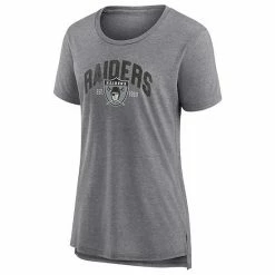 Women's Fanatics Branded Heathered Gray Las Vegas Raiders Drop Back Modern Tri-Blend T-Shirt -Metaverse shop unnamed file 14569