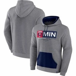 Men's Fanatics Branded Heathered Gray/Navy Minnesota Twins Iconic Steppin Up Fleece Pullover Hoodie 3 Men's Fanatics Branded Heathered Gray/Navy Minnesota Twins Iconic Steppin Up Fleece Pullover Hoodie -Metaverse shop unnamed file 14592