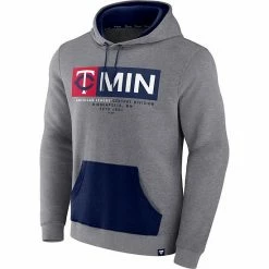 Men's Fanatics Branded Heathered Gray/Navy Minnesota Twins Iconic Steppin Up Fleece Pullover Hoodie 4 Men's Fanatics Branded Heathered Gray/Navy Minnesota Twins Iconic Steppin Up Fleece Pullover Hoodie -Metaverse shop unnamed file 14593