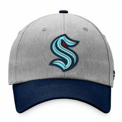 Men's Fanatics Branded Gray/Navy Seattle Kraken Adjustable Hat 4 Men's Fanatics Branded Gray/Navy Seattle Kraken Adjustable Hat -Metaverse shop unnamed file 14647