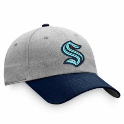 Men's Fanatics Branded Gray/Navy Seattle Kraken Adjustable Hat 5 Men's Fanatics Branded Gray/Navy Seattle Kraken Adjustable Hat -Metaverse shop unnamed file 14648