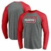 Men's Fanatics Branded Heathered Gray/Heathered Red Atlanta Falcons Vintage On The Ropes Raglan Tri-Blend Long Sleeve T-Shirt -Metaverse shop unnamed file 14658