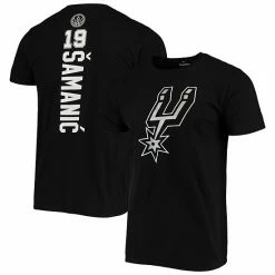 Men's Fanatics Branded Luka Samanic Black San Antonio Spurs Playmaker Name & Number Logo T-Shirt -Metaverse shop unnamed file 14706