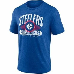 Men's Fanatics Branded Heathered Royal Pittsburgh Steelers Americana Tri-Blend T-Shirt -Metaverse shop unnamed file 14718