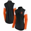 Women's Fanatics Branded Black/Orange San Francisco Giants Authentic Fleece Quarter-Zip Jacket -Metaverse shop unnamed file 14753