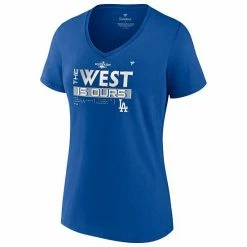 Women's Fanatics Branded Royal Los Angeles Dodgers 2022 NL West Division Champions Plus Size V-Neck T-Shirt -Metaverse shop unnamed file 14758