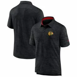 Men's Fanatics Branded Black Chicago Blackhawks Authentic Pro Rink Polo