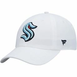Men's Fanatics Branded White Seattle Kraken Primary Logo Adjustable Hat