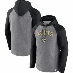 Men's Fanatics Branded Heathered Gray/Black New Orleans Saints By Design Raglan Pullover Hoodie 3 Men's Fanatics Branded Heathered Gray/Black New Orleans Saints By Design Raglan Pullover Hoodie -Metaverse shop unnamed file 14786