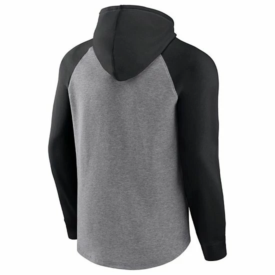 Men's Fanatics Branded Heathered Gray/Black New Orleans Saints By Design Raglan Pullover Hoodie Men's Fanatics Branded Heathered Gray/Black New Orleans Saints By Design Raglan Pullover Hoodie -Metaverse shop unnamed file 14788