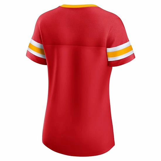 Women's Fanatics Branded Red Kansas City Chiefs Original State Lace-Up T-Shirt 6 Women's Fanatics Branded Red Kansas City Chiefs Original State Lace-Up T-Shirt - Image 4