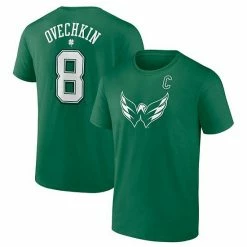 Men's Fanatics Branded Alexander Ovechkin Green Washington Capitals Name & Number St. Patrick's Day T-Shirt