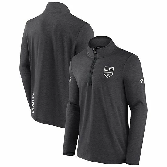 Men's Fanatics Branded Heather Charcoal Los Angeles Kings Authentic Pro Rink Quarter-Zip Jacket Men's Fanatics Branded Heather Charcoal Los Angeles Kings Authentic Pro Rink Quarter-Zip Jacket -Metaverse shop unnamed file 14852