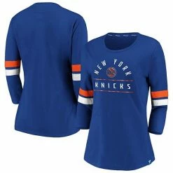 Women's Fanatics Branded Blue New York Knicks Iconic Prolific Modern 3/4-Sleeve T-Shirt -Metaverse shop unnamed file 14867