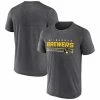 Men's Fanatics Branded Heathered Charcoal Milwaukee Brewers Durable Goods Synthetic T-Shirt