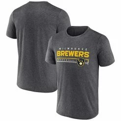 Men's Fanatics Branded Heathered Charcoal Milwaukee Brewers Durable Goods Synthetic T-Shirt -Metaverse shop unnamed file 14895