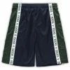 Men's Fanatics Branded Navy/Hunter Green Milwaukee Bucks Big & Tall Tape Mesh Shorts -Metaverse shop unnamed file 14910