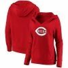 Women's Fanatics Branded Red Cincinnati Reds Official Logo Crossover V-Neck Pullover Hoodie -Metaverse shop unnamed file 14913