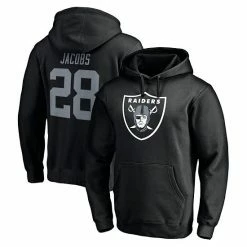 Men's Fanatics Branded Josh Jacobs Black Las Vegas Raiders Player Icon Name & Number Pullover Hoodie -Metaverse shop unnamed file 14968