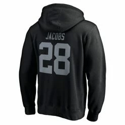 Men's Fanatics Branded Josh Jacobs Black Las Vegas Raiders Player Icon Name & Number Pullover Hoodie -Metaverse shop unnamed file 14970