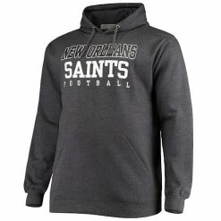 Men's Fanatics Branded Heathered Charcoal New Orleans Saints Big & Tall Practice Pullover Hoodie -Metaverse shop unnamed file 14972