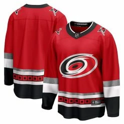 Men's Fanatics Branded Red Carolina Hurricanes 25th Anniversary Premier Breakaway Blank Jersey