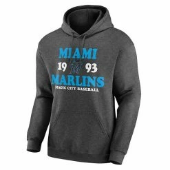 Men's Fanatics Branded Charcoal Miami Marlins Fierce Competitor Pullover Hoodie -Metaverse shop unnamed file 15008