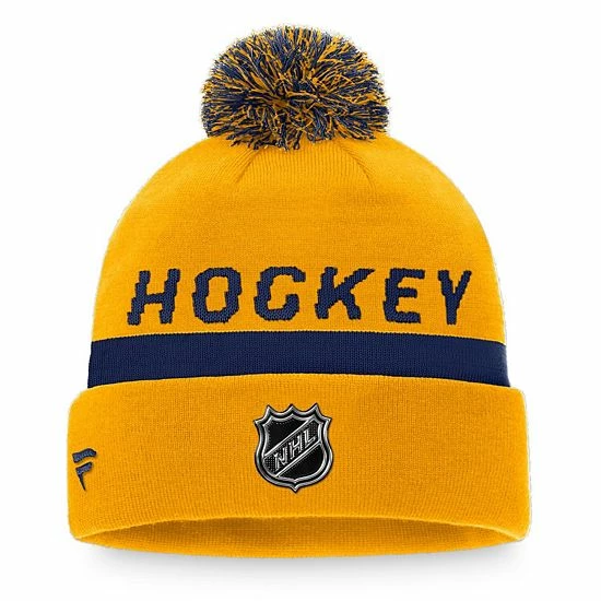Men's Fanatics Branded Gold/Navy Nashville Predators Authentic Pro Team Locker Room Cuffed Knit Hat with Pom Men's Fanatics Branded Gold/Navy Nashville Predators Authentic Pro Team Locker Room Cuffed Knit Hat With Pom -Metaverse shop unnamed file 15016
