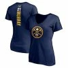 Women's Fanatics Branded Jamal Murray Navy Denver Nuggets Playmaker Logo Name & Number V-Neck T-Shirt -Metaverse shop unnamed file 15023