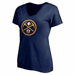 Women's Fanatics Branded Jamal Murray Navy Denver Nuggets Playmaker Logo Name & Number V-Neck T-Shirt -Metaverse shop unnamed file 15025