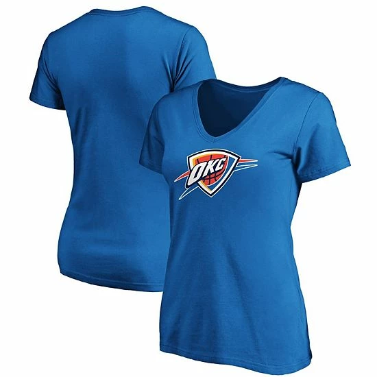 Women's Fanatics Branded Blue Oklahoma City Thunder Primary Logo Team V-Neck T-Shirt Women's Fanatics Branded Blue Oklahoma City Thunder Primary Logo Team V-Neck T-Shirt -Metaverse shop unnamed file 15047