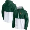 Men's Fanatics Branded Green/White Miami Hurricanes Thrill Seeker Half-Zip Hoodie Anorak Jacket -Metaverse shop unnamed file 15092