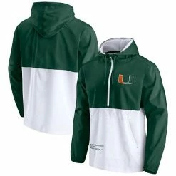 Men's Fanatics Branded Green/White Miami Hurricanes Thrill Seeker Half-Zip Hoodie Anorak Jacket 3 Men's Fanatics Branded Green/White Miami Hurricanes Thrill Seeker Half-Zip Hoodie Anorak Jacket -Metaverse shop unnamed file 15093