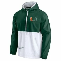 Men's Fanatics Branded Green/White Miami Hurricanes Thrill Seeker Half-Zip Hoodie Anorak Jacket 4 Men's Fanatics Branded Green/White Miami Hurricanes Thrill Seeker Half-Zip Hoodie Anorak Jacket -Metaverse shop unnamed file 15094