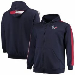 Men's Fanatics Branded Navy Houston Texans Big & Tall Full-Zip Hoodie -Metaverse shop unnamed file 15104