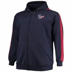 Men's Fanatics Branded Navy Houston Texans Big & Tall Full-Zip Hoodie -Metaverse shop unnamed file 15105
