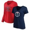 Women's Fanatics Branded Navy/Red Washington Wizards V-Neck T-Shirt Combo Pack -Metaverse shop unnamed file 15137