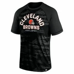 Men's Fanatics Branded Cleveland Browns Blackout Hail Mary Raglan T-Shirt -Metaverse shop unnamed file 15153